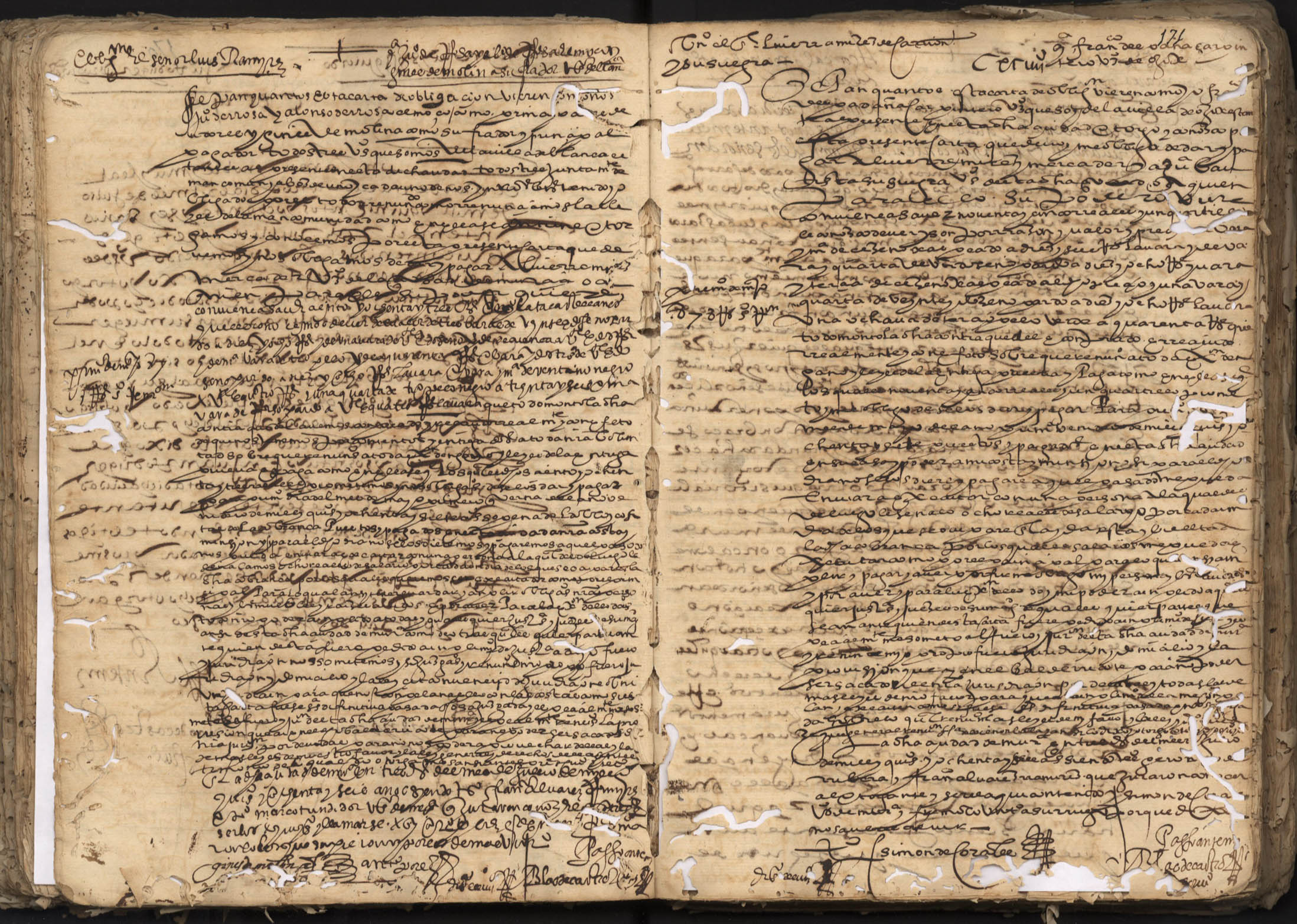 Registro de Blas de Castro Ruiz, Murcia de 1586.
